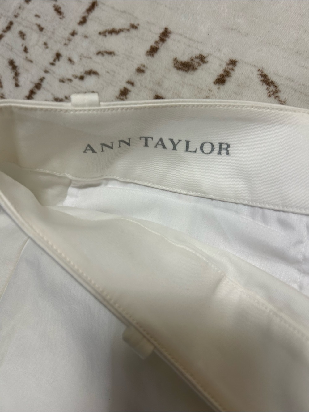 Ann Taylor White Side Zip Straight Leg Dress Pants Trousers Size 8 Old Money - Picture 4 of 7